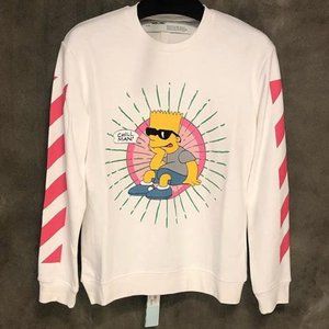 OFF WHITE 2020 white cotton simpson logo men